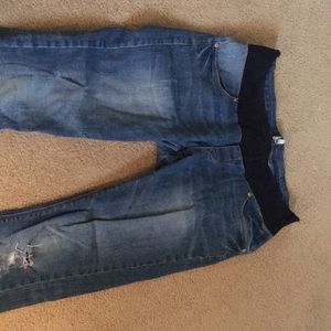 Maternity distressed jeans